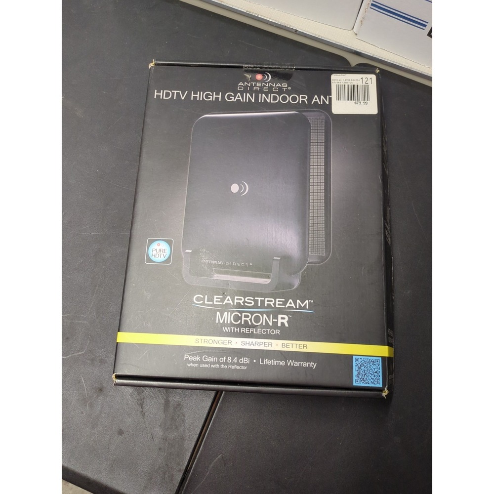 ClearStream Micron High Gain Indoor HDTV Antenna 25 Mile Range, Peak Gain 4.5 d